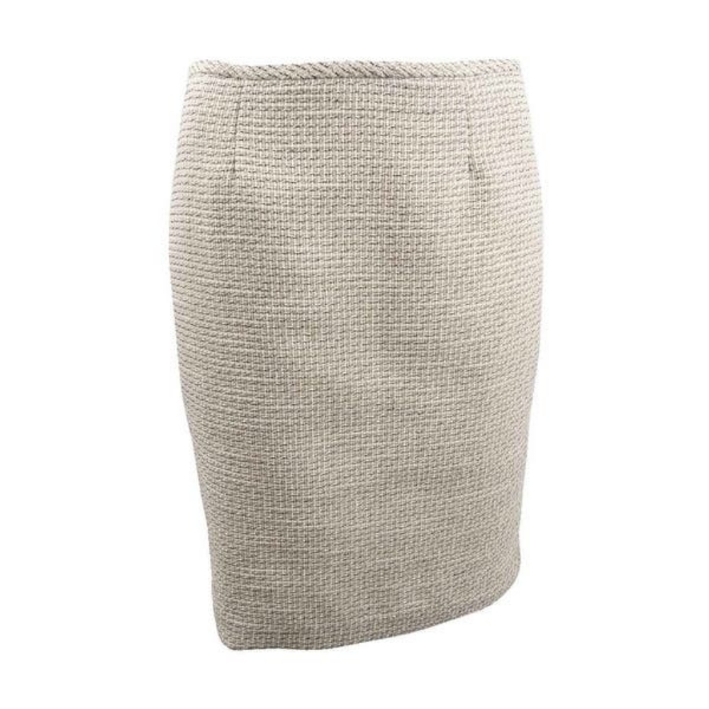 Calvin Klein Tweed Skirt Cream Office Career